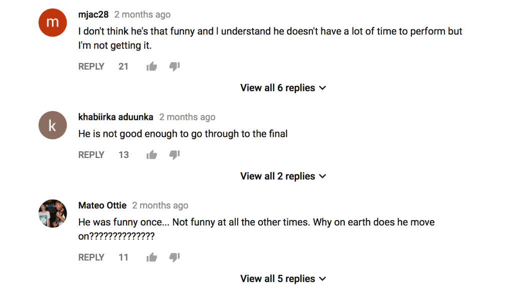 more YouTube comments 