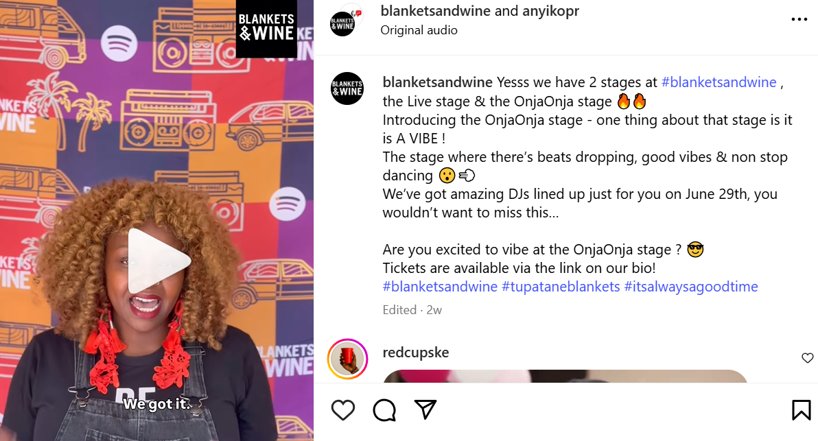 Instagram event promotion