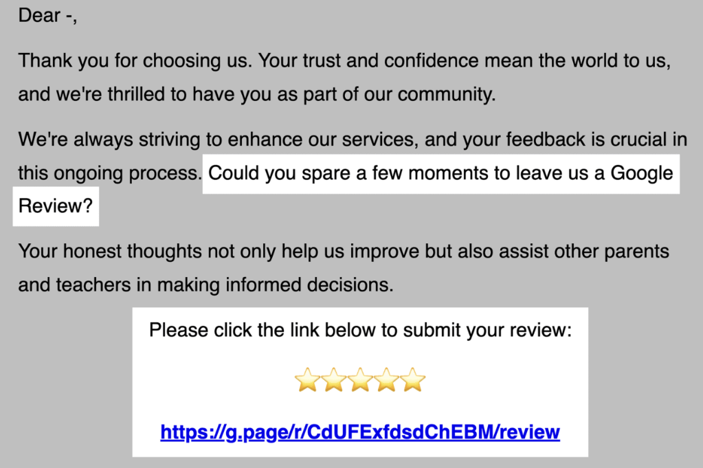 more Google reviews